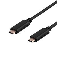 USB-C kabel 10W - 0,25m (USB-C/USB-C) Sort - Deltaco