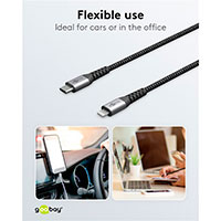 USB-C til Lightning kabel - 0,5m (MFi) Goobay