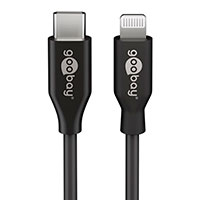 USB-C til Lightning kabel 0,5m (MFi) Sort - Goobay