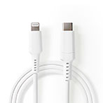 USB-C til Lightning kabel 1m - 60W (MFi) Hvid - Nedis