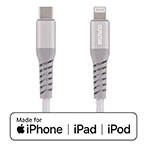USB-C til Lightning kabel - 1m (Flettet) Hvid
