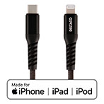 USB-C til Lightning kabel - 1m (Flettet) Sort