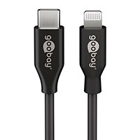 USB-C til Lightning kabel 1m (MFi) Sort - Goobay