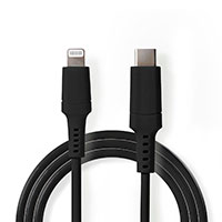 USB-C til Lightning kabel 2m - 60W (MFi) Sort - Nedis