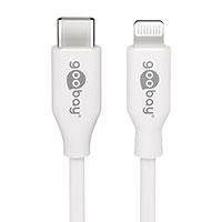 USB-C til Lightning kabel 2m (MFi) Hvid - Goobay