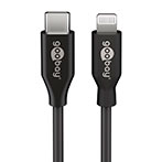 USB-C til Lightning kabel 2m (MFi) Sort - Goobay