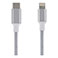 USB-C til Lightning kabel 2m (stofbekldt) Slv - Epzi