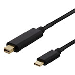 USB-C til Mini DisplayPort kabel - 0,5m (4K) Sort