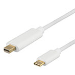 USB-C til Mini DisplayPort kabel - 0,5m (4K) Hvid