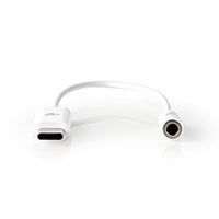 USB-C til minijack adapter (USB-C/3,5mm) Nedis - Hvid