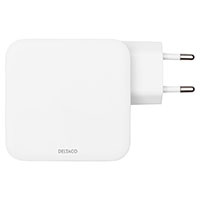 USB-C oplader 100W (2xUSB-C) Deltaco
