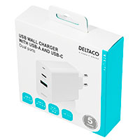 USB-C oplader 36W (1xUSB-C/1xUSB-A) Deltaco