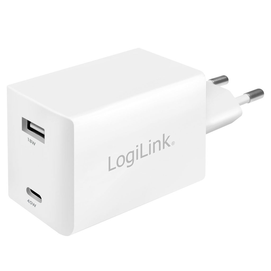 USB-C oplader 48W (1xUSB-C/1xUSB-A) Logilink - Køb
