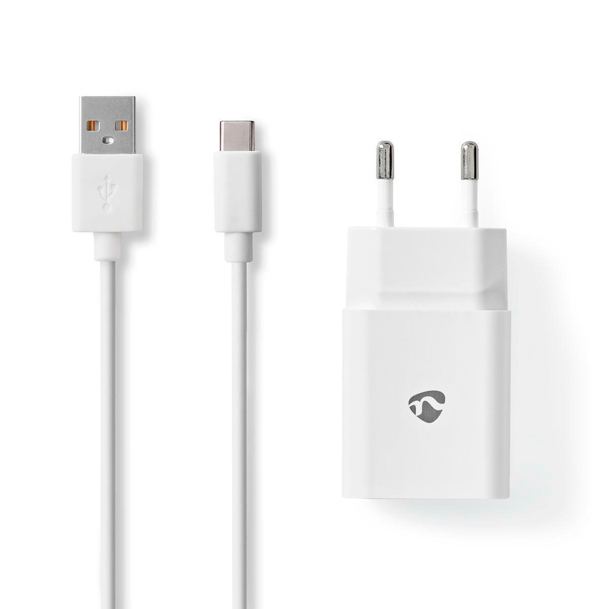 USB-C m/kabel 12W (1xUSB-A) Hvid - Nedis - Køb her