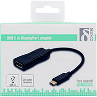 USB-C til DisplayPort adapter (4K) - Sort