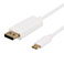 USB-C til DisplayPort kabel 1m (4K, 3D) Hvid - Deltaco