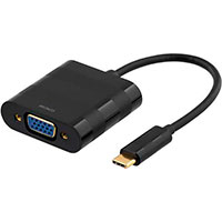 USB-C til VGA adapter (1080P) - Sort