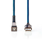 USB-C til USB-A kabel - 1m (Gaming 180) Blå - Nedis