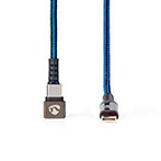 USB-C til USB-C kabel - 2m (Gaming 180) Blå - Nedis