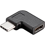 USB-C vinkel adapter (USB-C Han/Hun) Sort - Goobay