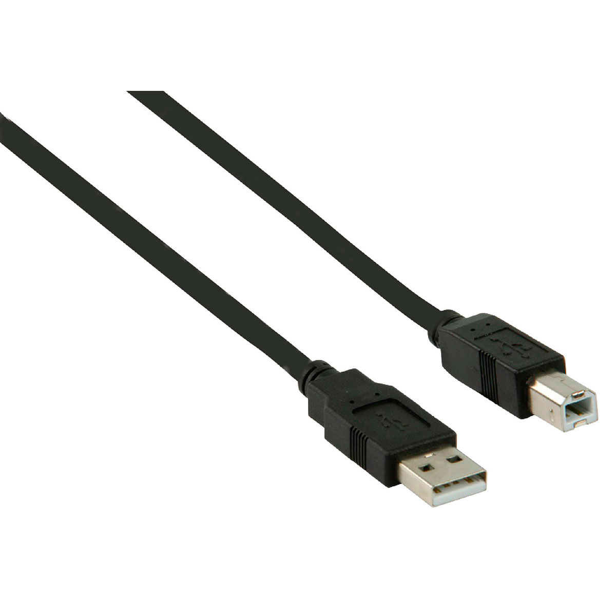 At redigere Trænge ind oversætter USB kabel (A han/B han) - 2m (Sort) - Få et USB-A til Micro USB