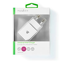 USB lader 2,4A (1xUSB-A) Hvid - Nedis