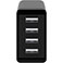 USB lader 6A (4xUSB-A) Sort - Goobay