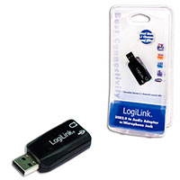 USB lydkort m/3,5mm (3D-lydeffekt) Logilink