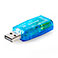 USB lydkort m/2x 3,5mm stik (5,1 surround) Bl - Nedis
