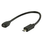 OTG kabel til Samsung S3/S4 - 20 cm