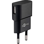 USB lader Slim 1A - Side (1xUSB-A) Sort - Goobay