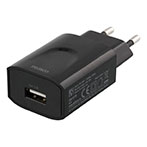 USB lader 2,4A (1xUSB-A) Sort - Deltaco