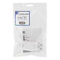 USB lader 2,4A (1xUSB-A) Hvid - Deltaco