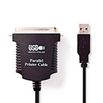 USB til Parallel printer kabel 2m (36-pin) Nedis