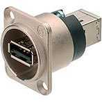 Neutrik USB stik til indbygning (Sølv)