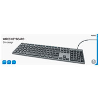 USB tastatur Aluminium (Slim) Deltaco