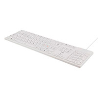USB Tastatur (Vandtt silikone) Hvid - Deltaco