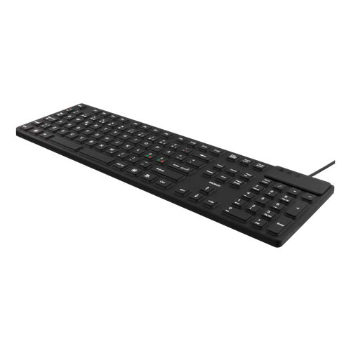 Velsigne Hub Mod USB Tastatur (Vandtæt silikone) Sort - Køb Deltaco tastatur