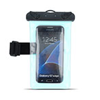 Vandtæt Smartphone taske m/armbind (5,5tm) Blå