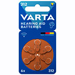 Varta Hearing Aid 312 Batteri t/Høreapparat - 6pk
