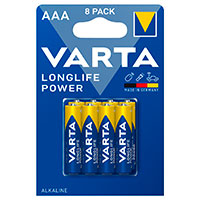 Varta Longlife Power AAA LR03 Batteri 1,5V (Alkaline) 8pk