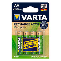 Varta Recharge Charge Accu Recycled AA HR6 Batteri 2100mAh (NiMH) 4pk