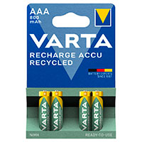 Varta Recharge Charge Accu Recycled AAA HR03 Batteri 800mAh (NiMH) 4pk