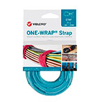 Velcro One Wrap Strap Kabelbinder Velcrobånd - 13mm (200mm) 100pk - Turkis