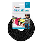 Velcro One Wrap Strap Kabelbinder Velcrobånd - 15mm (300mm) 100pk - Sort