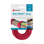 Velcro One Wrap Strap Kabelbinder Velcrobånd - 20mm (150mm) 25pk - Rød