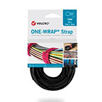 Velcro One Wrap Strap Kabelbinder Velcrobånd - 20mm (150mm) 25pk - Sort