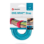 Velcro One Wrap Strap Kabelbinder Velcrobånd - 20mm (200mm) 25pk - Turkis