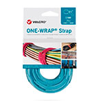 Velcro One Wrap Strap Kabelbinder Velcrobånd - 20mm (330mm) 25pk - Turkis