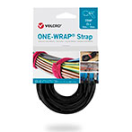Velcro One Wrap Strap Kabelbinder Velcrobånd - 25mm (300mm) 25pk - Sort